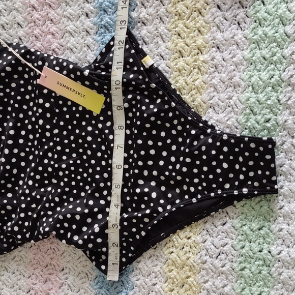 NWT Summersalt Size 2 The Ruffle Backflip Nero Dot One Piece Swimsuit - Picture 9 of 16